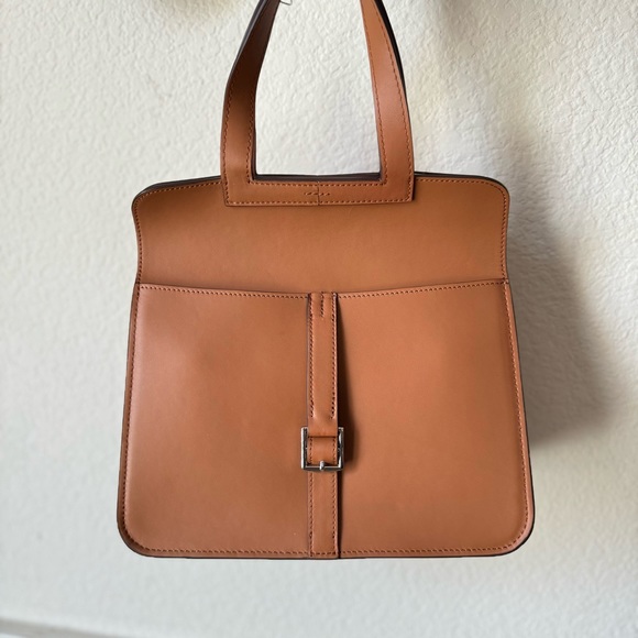 Gold Brown Verso 25 Foldover Convertible Crossbody Bag Halzan Saddle S10 - Picture 12 of 16